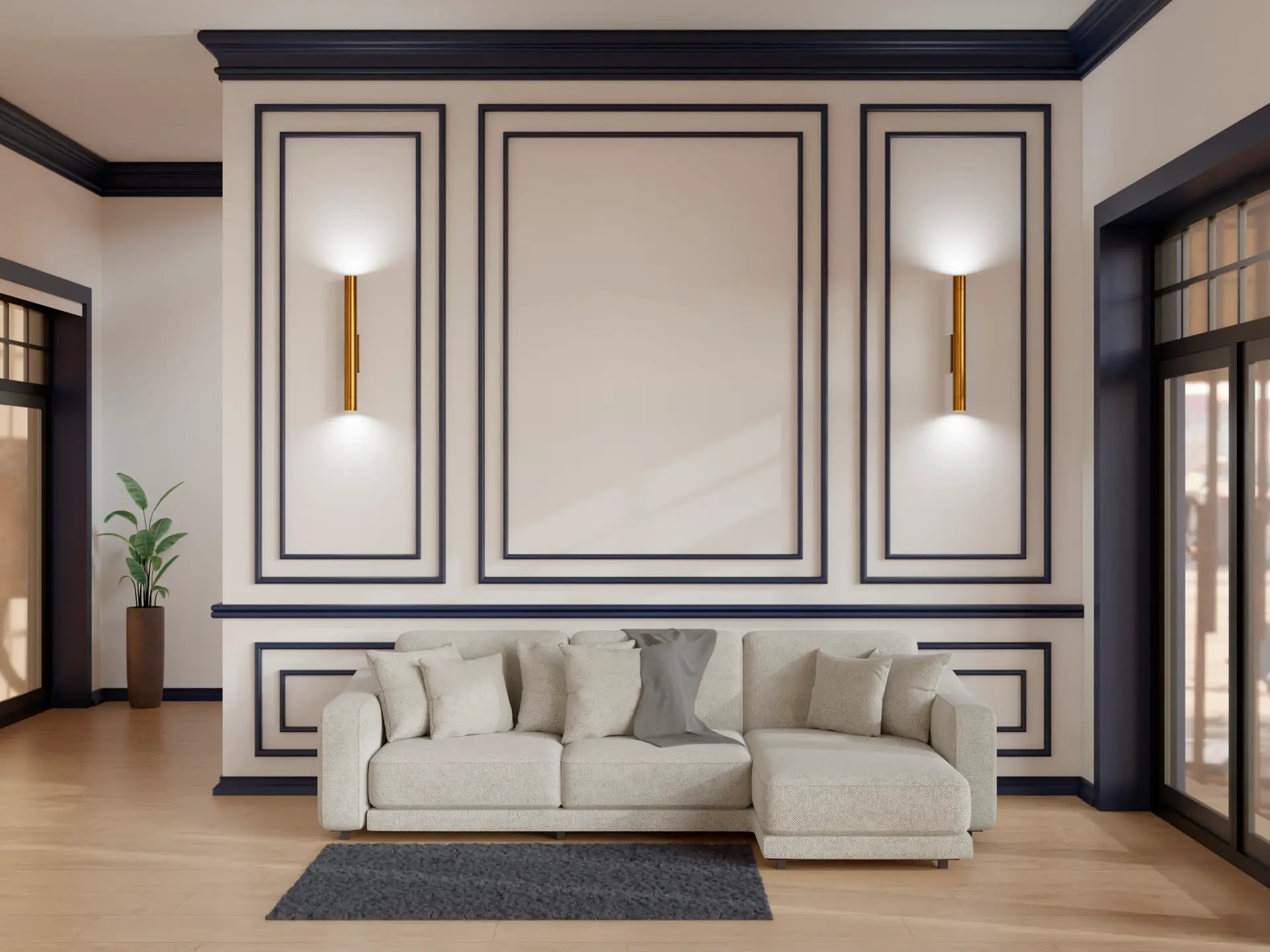 Two-Tone Painting Wainscoting