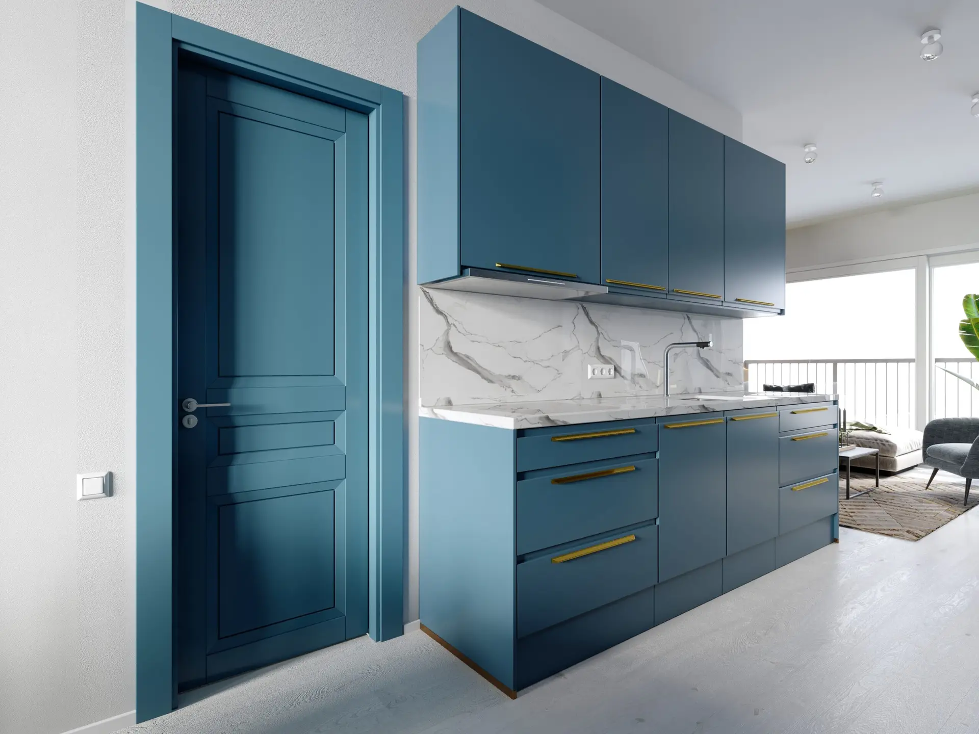 Blue Kitchen Cabinets